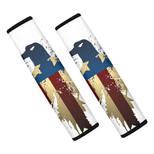 Patriotic American Eagle Print Car Seat Belt Covers