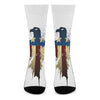 Patriotic American Eagle Print Crew Socks