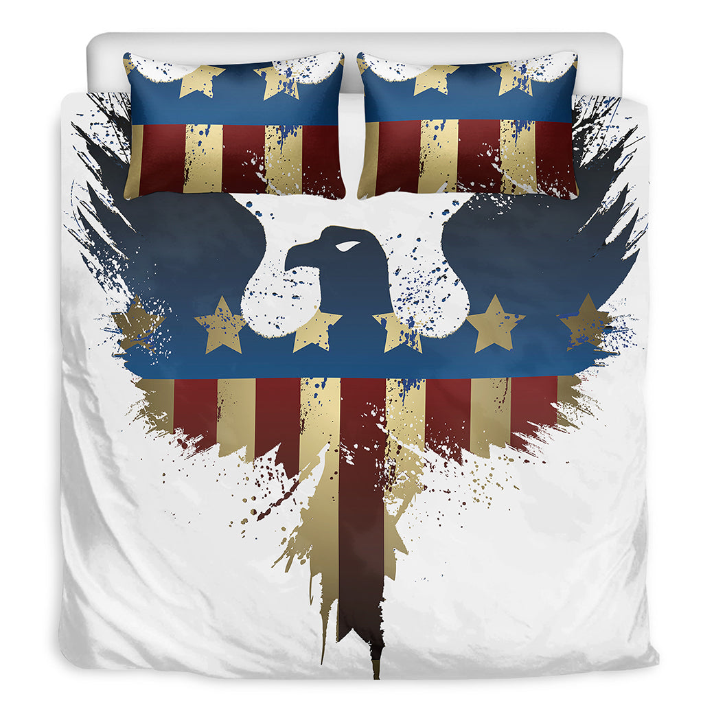 Patriotic American Eagle Print Duvet Cover Bedding Set