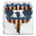 Patriotic American Eagle Print Duvet Cover Bedding Set