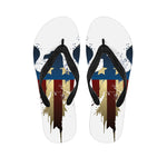 Patriotic American Eagle Print Flip Flops