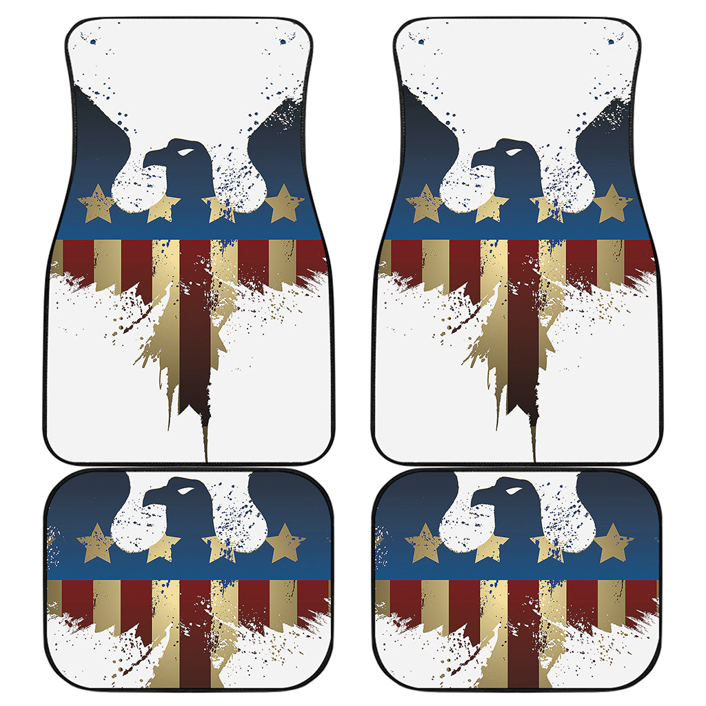 Patriotic American Eagle Print Front and Back Car Floor Mats