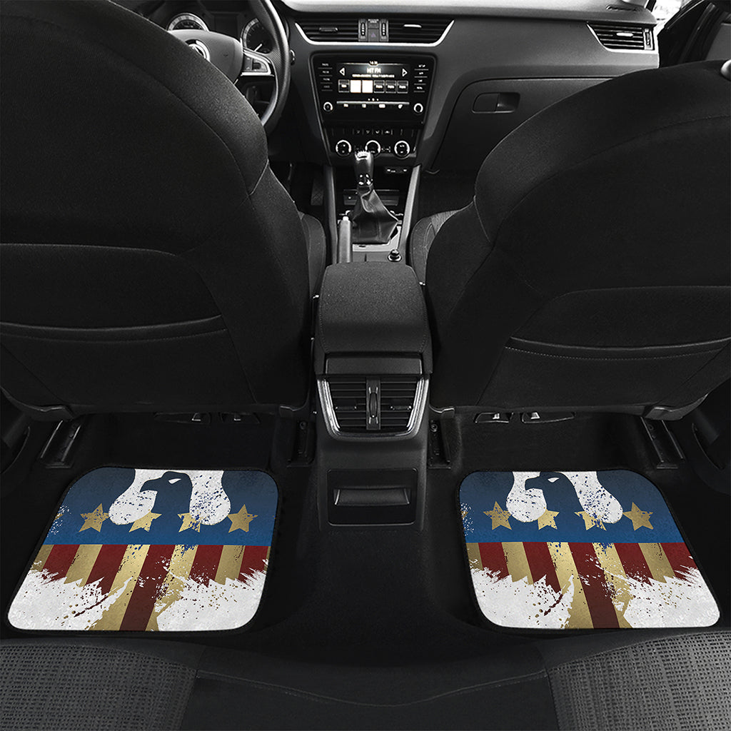 Patriotic American Eagle Print Front and Back Car Floor Mats