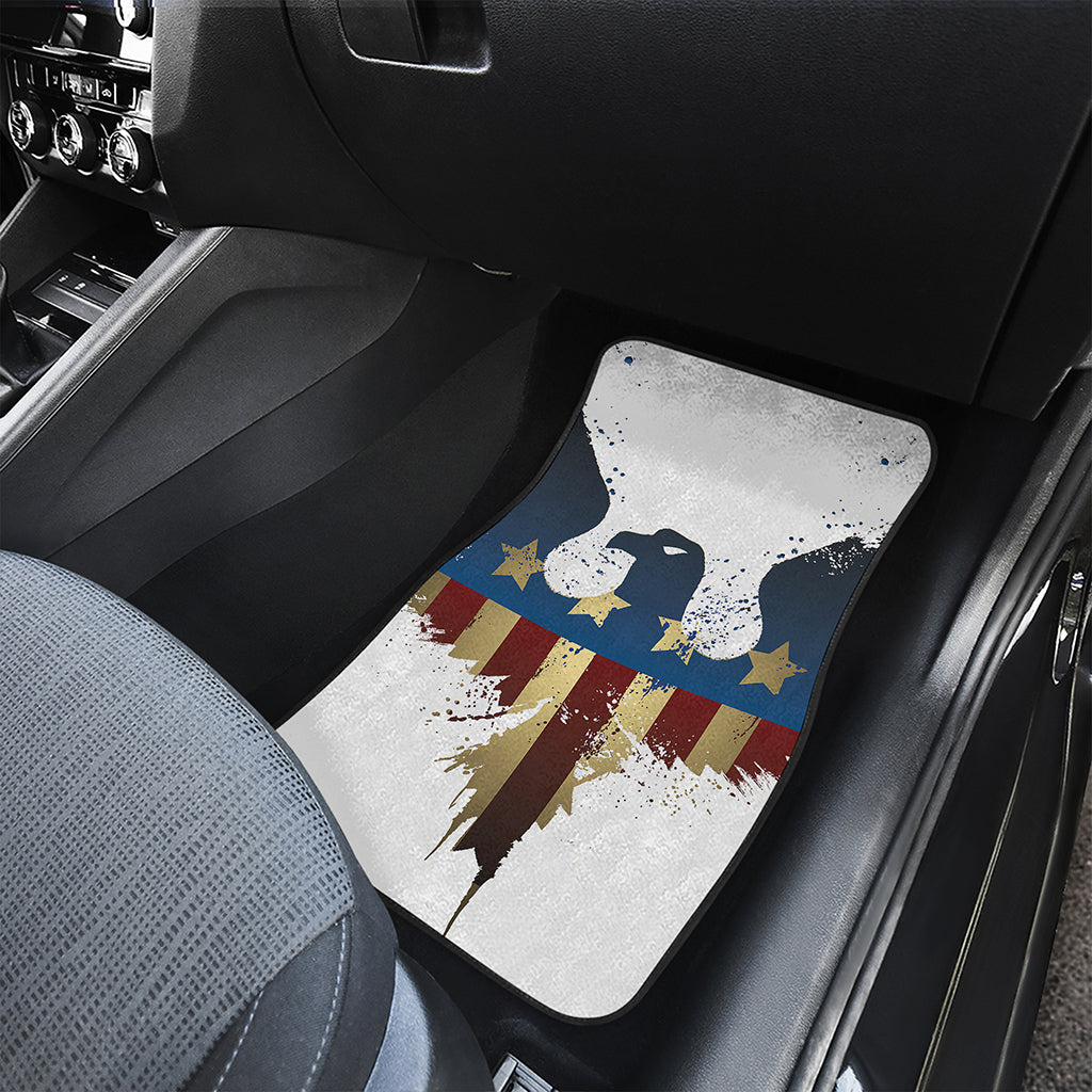 Patriotic American Eagle Print Front and Back Car Floor Mats