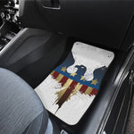 Patriotic American Eagle Print Front and Back Car Floor Mats