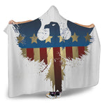 Patriotic American Eagle Print Hooded Blanket