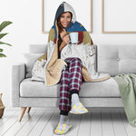 Patriotic American Eagle Print Hooded Blanket