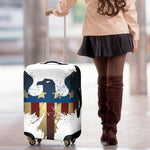 Patriotic American Eagle Print Luggage Cover