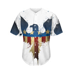 Patriotic American Eagle Print Men's Baseball Jersey