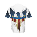 Patriotic American Eagle Print Men's Baseball Jersey