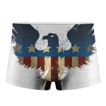 Patriotic American Eagle Print Men's Boxer Briefs