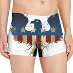 Patriotic American Eagle Print Men's Boxer Briefs