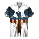 Patriotic American Eagle Print Men's Short Sleeve Shirt