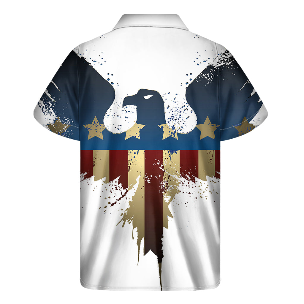 Patriotic American Eagle Print Men's Short Sleeve Shirt