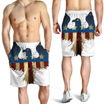 Patriotic American Eagle Print Men's Shorts