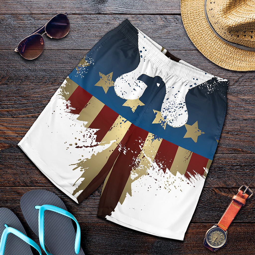 Patriotic American Eagle Print Men's Shorts