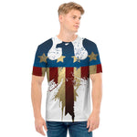 Patriotic American Eagle Print Men's T-Shirt