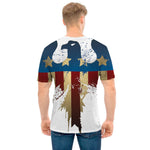 Patriotic American Eagle Print Men's T-Shirt