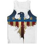 Patriotic American Eagle Print Men's Tank Top