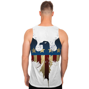 Patriotic American Eagle Print Men's Tank Top