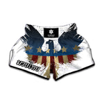 Patriotic American Eagle Print Muay Thai Boxing Shorts
