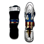 Patriotic American Eagle Print Muay Thai Shin Guard