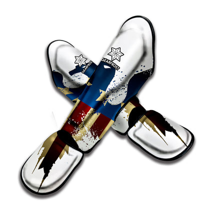 Patriotic American Eagle Print Muay Thai Shin Guard