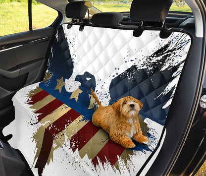 Patriotic American Eagle Print Pet Car Back Seat Cover