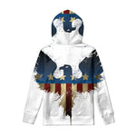 Patriotic American Eagle Print Pullover Hoodie
