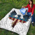 Patriotic American Eagle Print Quilt