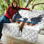 Patriotic American Eagle Print Quilt