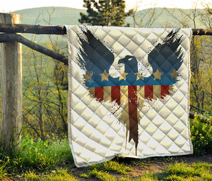 Patriotic American Eagle Print Quilt