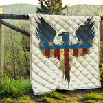 Patriotic American Eagle Print Quilt