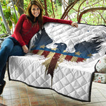 Patriotic American Eagle Print Quilt