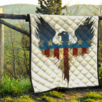 Patriotic American Eagle Print Quilt