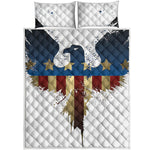 Patriotic American Eagle Print Quilt Bed Set