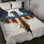 Patriotic American Eagle Print Quilt Bed Set