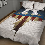 Patriotic American Eagle Print Quilt Bed Set