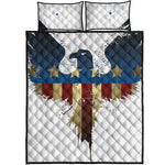 Patriotic American Eagle Print Quilt Bed Set