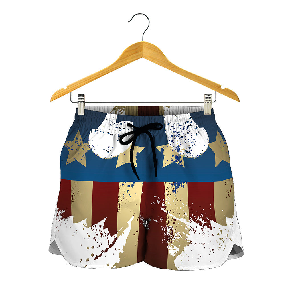 Patriotic American Eagle Print Women's Shorts
