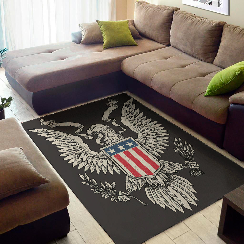 Patriotic USA Eagle Print Area Rug
