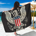Patriotic USA Eagle Print Beach Sarong Wrap