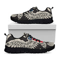 Patriotic USA Eagle Print Black Running Shoes