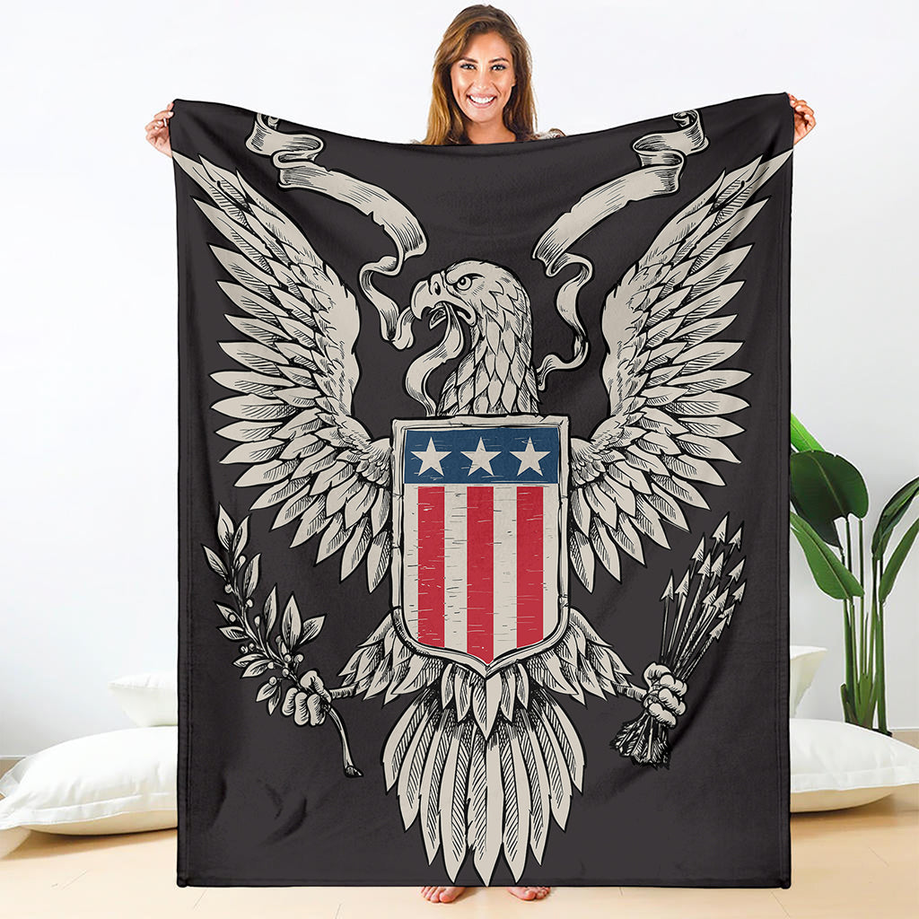 Patriotic USA Eagle Print Blanket