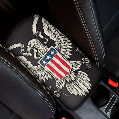 Patriotic USA Eagle Print Car Center Console Cover