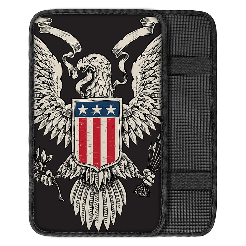 Patriotic USA Eagle Print Car Center Console Cover
