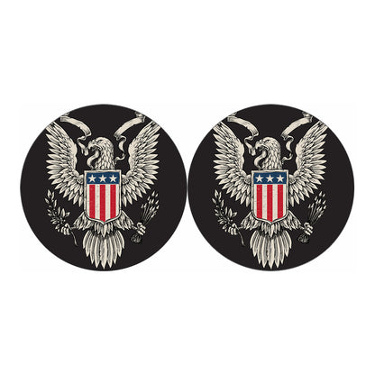 Patriotic USA Eagle Print Car Coasters