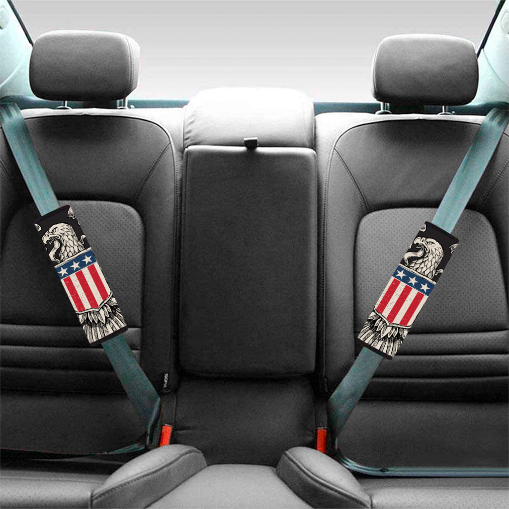 Patriotic USA Eagle Print Car Seat Belt Covers