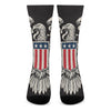 Patriotic USA Eagle Print Crew Socks