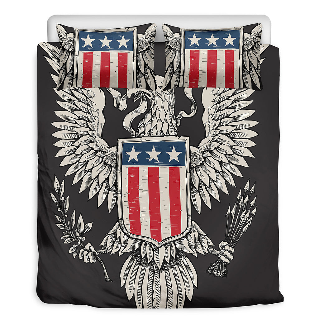 Patriotic USA Eagle Print Duvet Cover Bedding Set